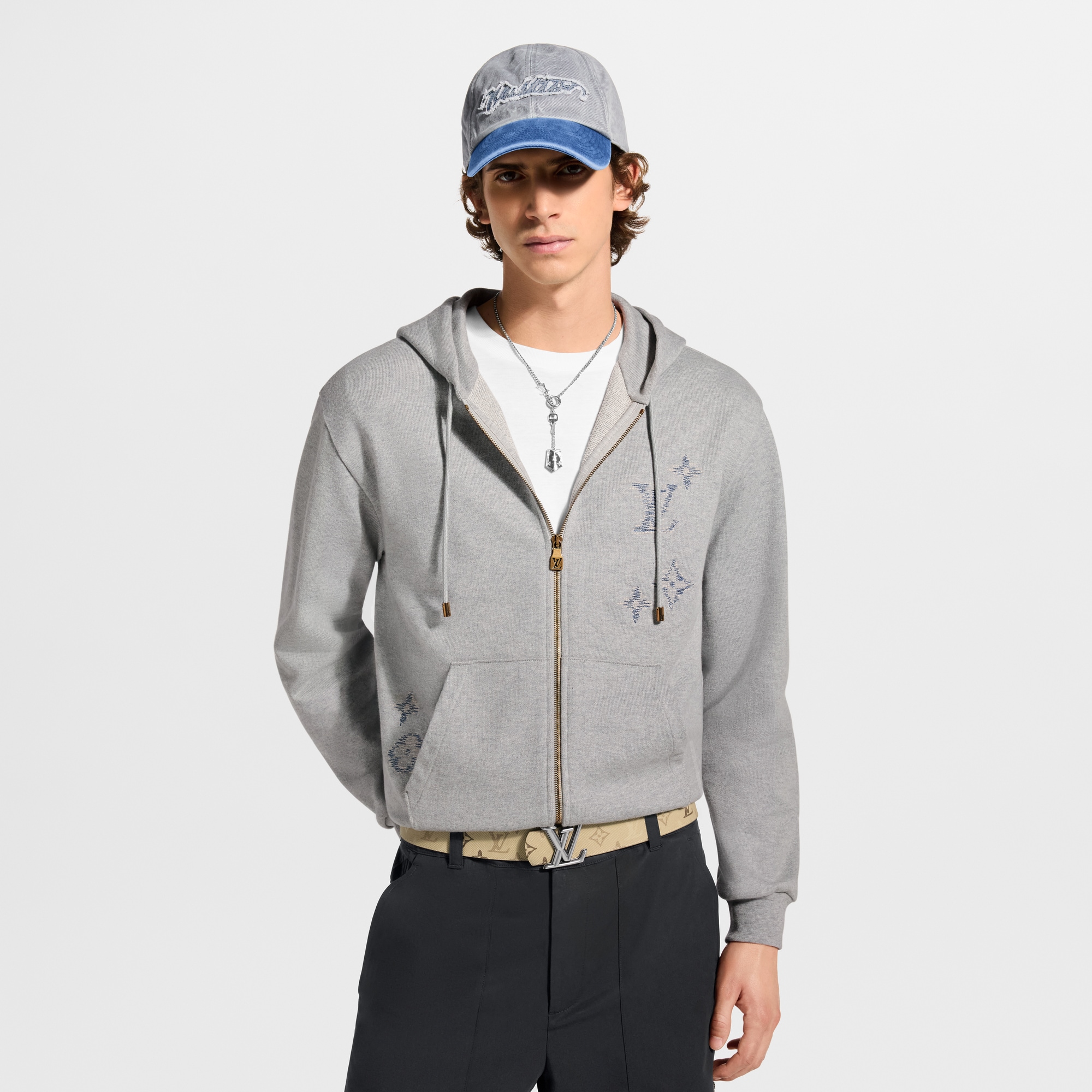 Embroidered Signature Zipped Hoodie - New In Men | LOUIS VUITTON